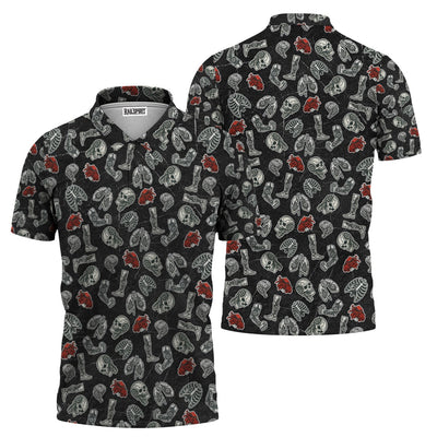 Mechanic All Over Print T Shirt Skull Engine Tools Auto Repair Garage Workwear Graphic Tee Gift For Men Women