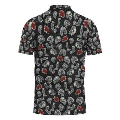 Mechanic All Over Print T Shirt Skull Engine Tools Auto Repair Garage Workwear Graphic Tee Gift For Men Women