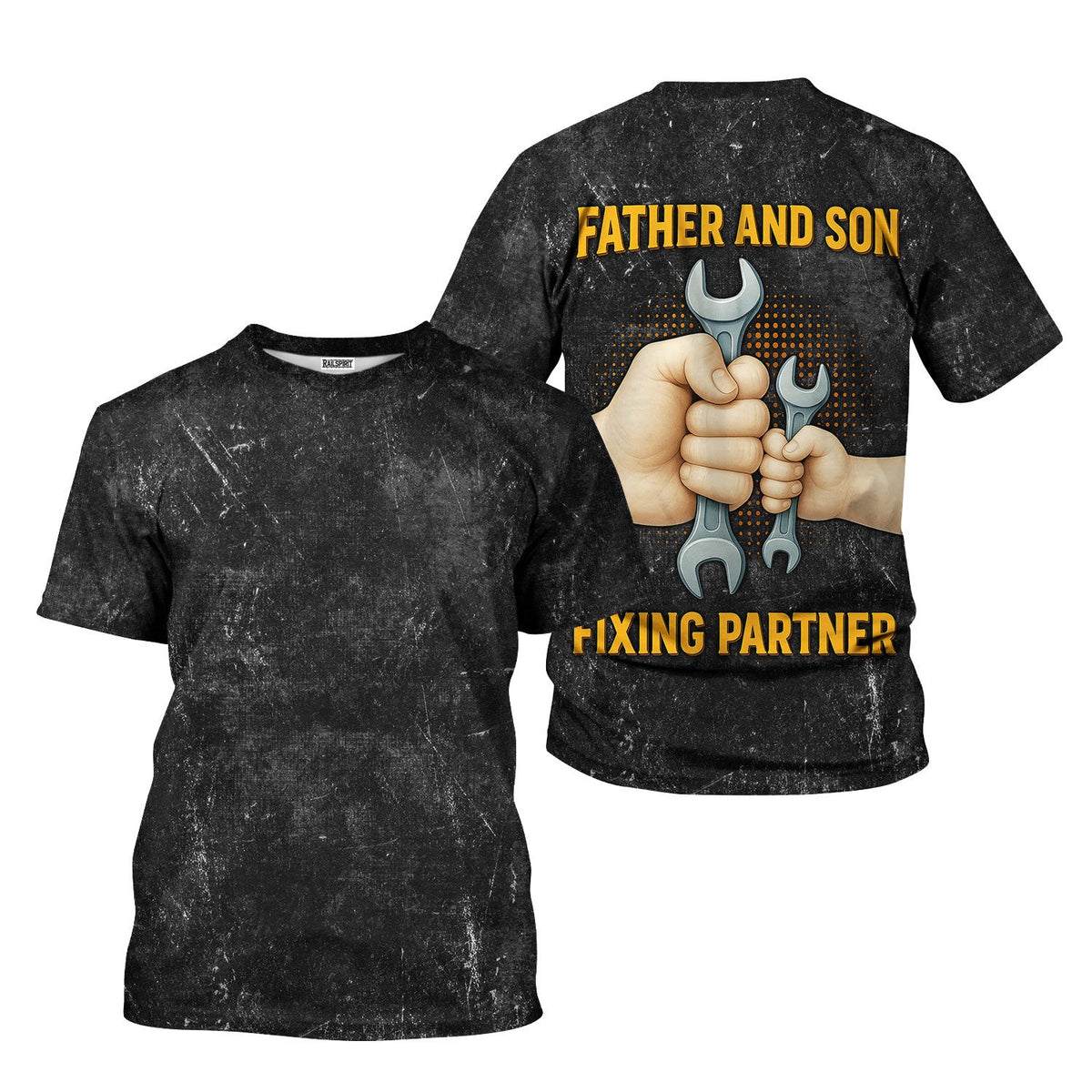 Father And Son Mechanic T Shirt Fixing Partner Auto Repair Garage Workwear Tee Funny Car Repair Shirt Fathers Day Birthday Gift For Dad
