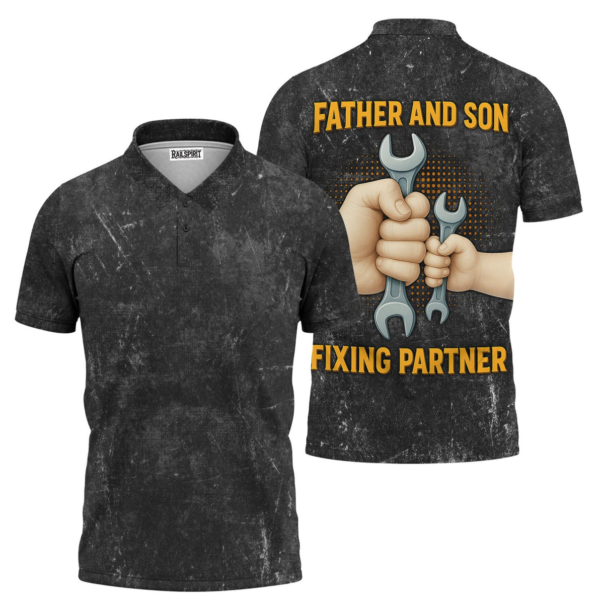 Father And Son Mechanic T Shirt Fixing Partner Auto Repair Garage Workwear Tee Funny Car Repair Shirt Fathers Day Birthday Gift For Dad