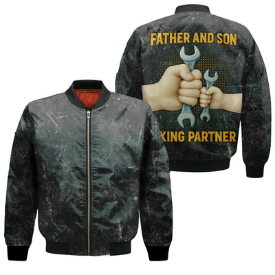 Father And Son Mechanic T Shirt Fixing Partner Auto Repair Garage Workwear Tee Funny Car Repair Shirt Fathers Day Birthday Gift For Dad