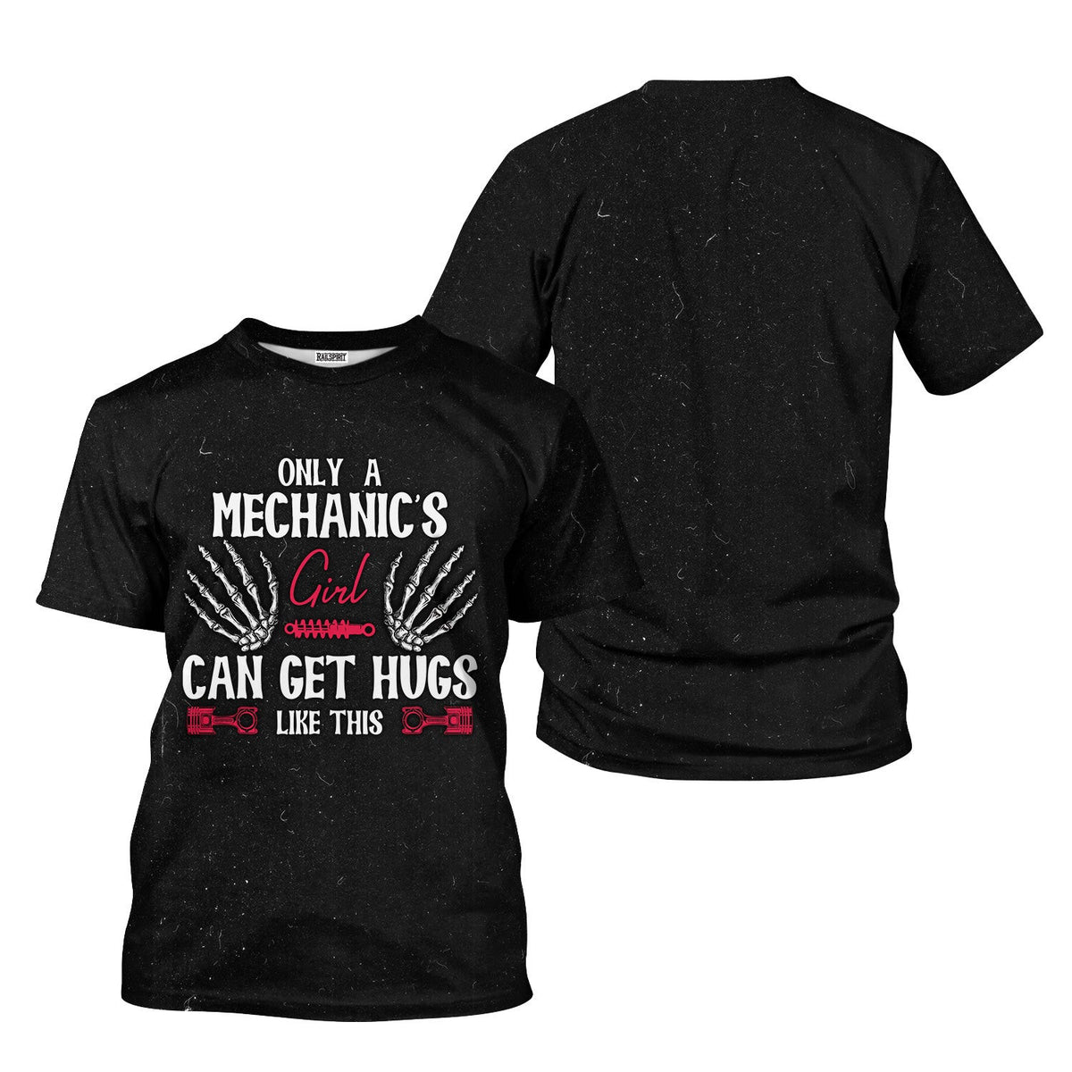 Funny Mechanic Shirt Only A Mechanics Girl Can Get Hugs Like This Quote Gift For Mechanic Lover, Lovers Auto Repair Fans Love Car Enthusiast