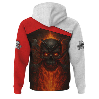 Custom Name Mechanic Shirt, Flaming Skull Mechanic Shirt, Apparel Enthusiast Gift for Men & Women, Funny Mechanic Lover