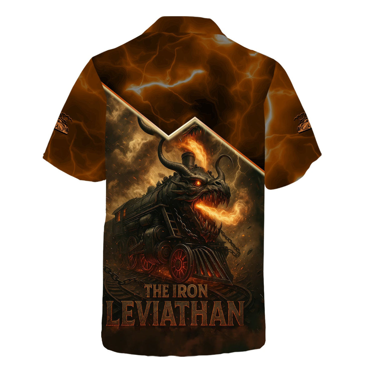 Custom Name Steam Train T-shirt, The Iron Leviathan, Monster Train Design, Train Lover Gift