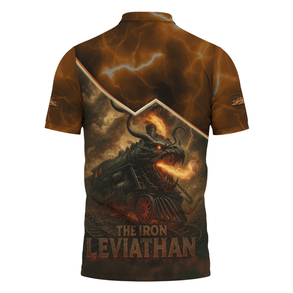 Custom Name Steam Train T-shirt, The Iron Leviathan, Monster Train Design, Train Lover Gift