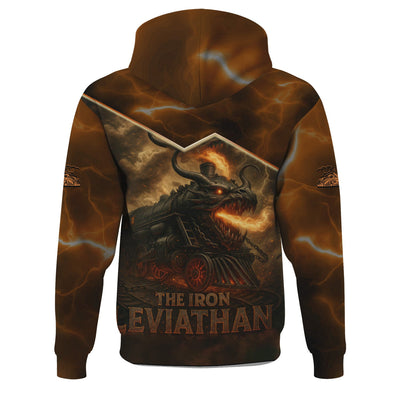 Custom Name Steam Train T-shirt, The Iron Leviathan, Monster Train Design, Train Lover Gift