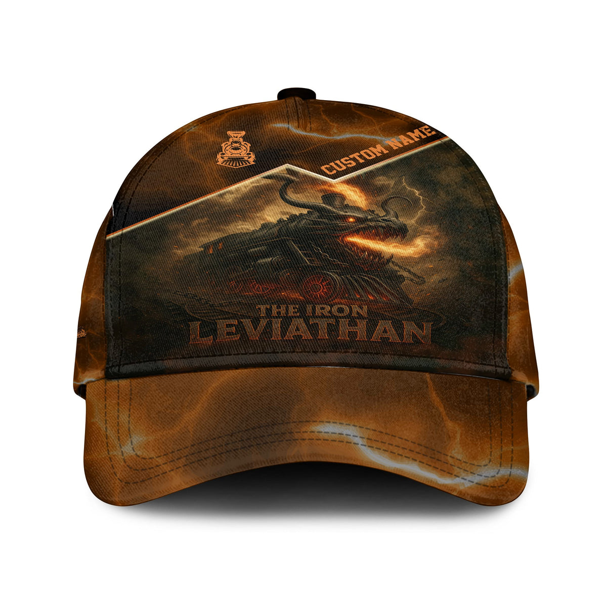Custom Name Steam Train T-shirt, The Iron Leviathan, Monster Train Design, Train Lover Gift