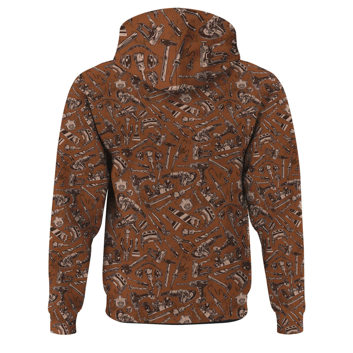 Mechanic Tool Pattern Brown T Shirt Mechanic Orange Polo Shirt Hoodie All Over Print