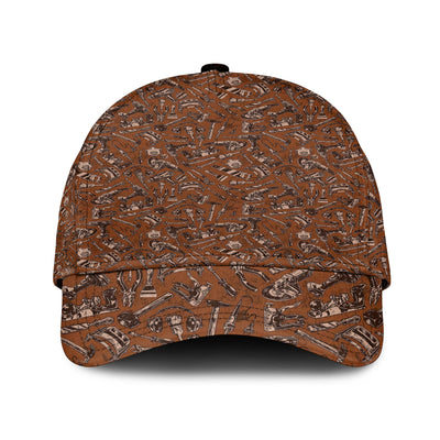 Mechanic Tool Pattern Brown T Shirt Mechanic Orange Polo Shirt Hoodie All Over Print