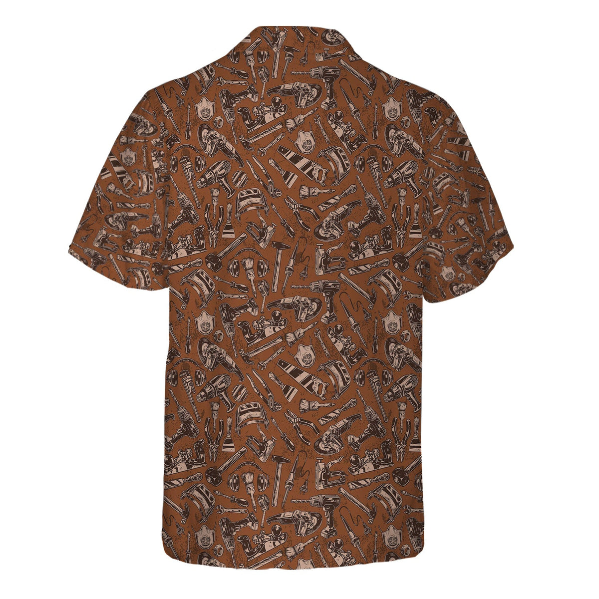 Mechanic Tool Pattern Brown T Shirt Mechanic Orange Polo Shirt Hoodie All Over Print