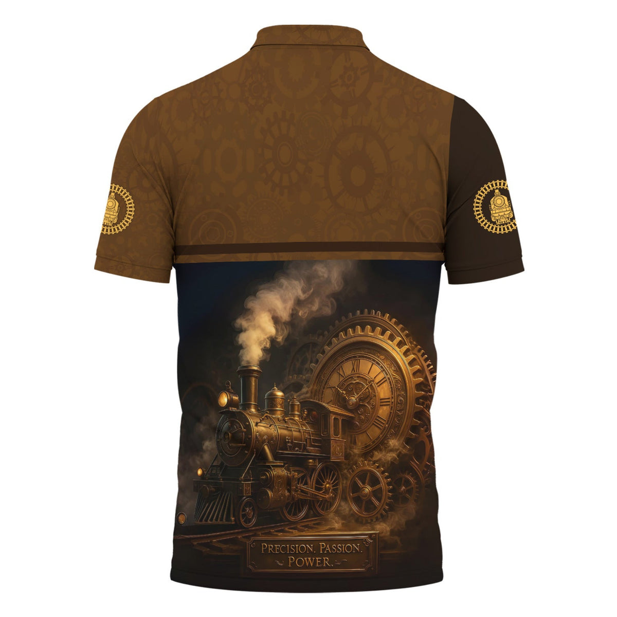 Custom Name Steam Train T-shirt, Precision Passion Power, Vintage Train Design, Train Lover Gift