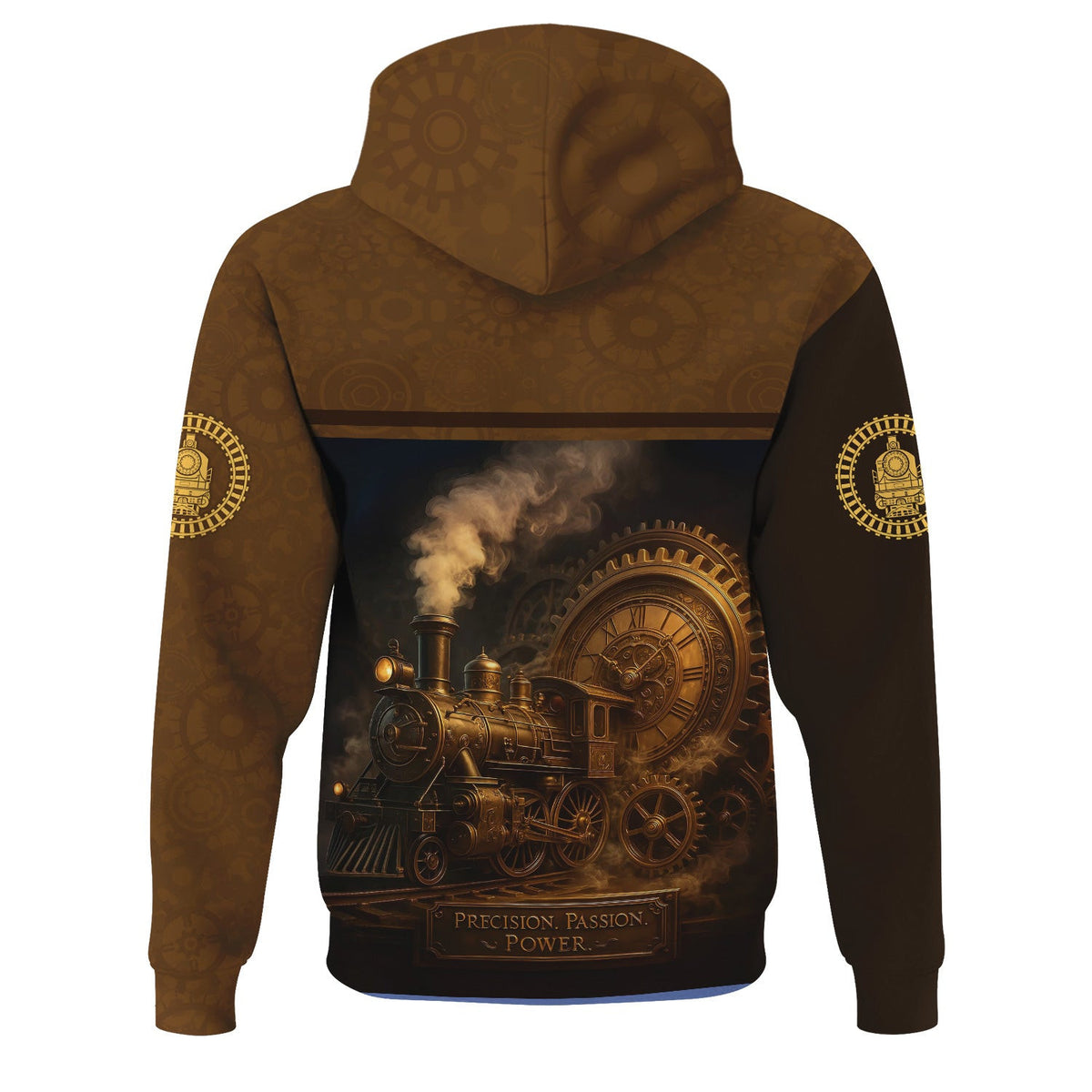 Custom Name Steam Train T-shirt, Precision Passion Power, Vintage Train Design, Train Lover Gift