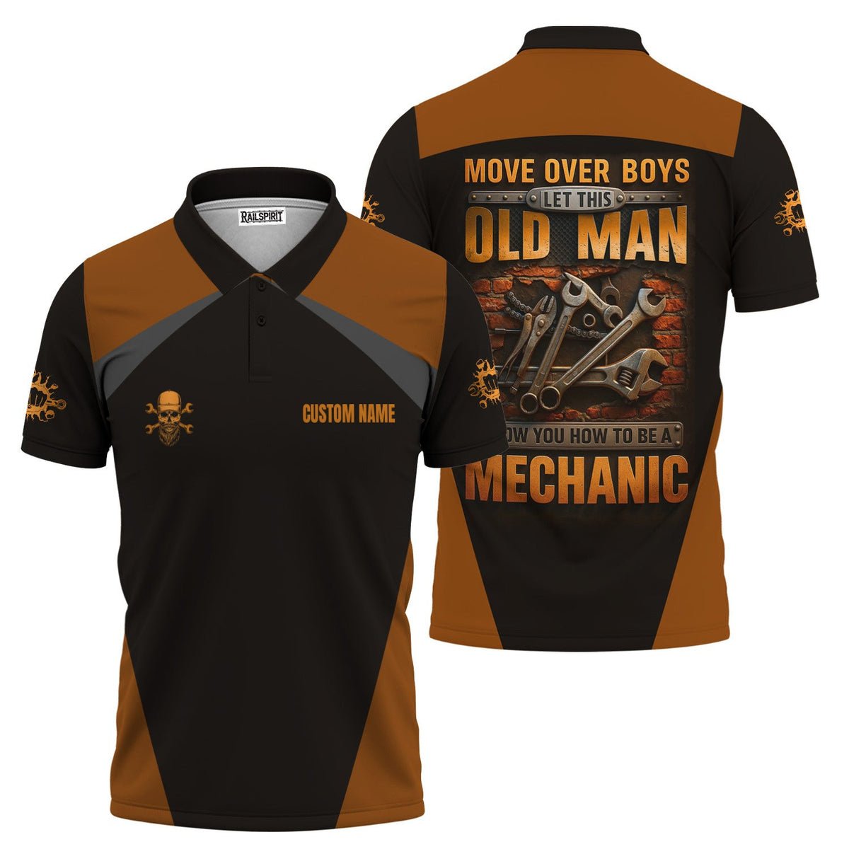 Personalized Mechanic Shirt, Move Over Boys Let This Old Man Show You How To Be A Mechanic, Mechanic Uniforms, Gift For Men