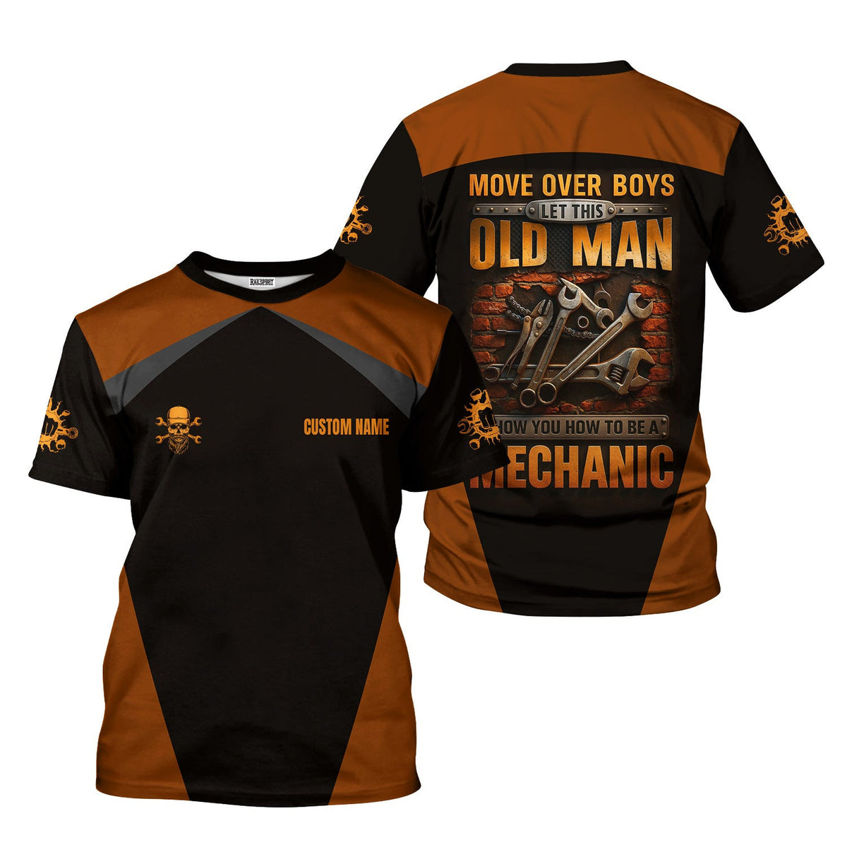 Personalized Mechanic Shirt, Move Over Boys Let This Old Man Show You How To Be A Mechanic, Mechanic Uniforms, Gift For Men