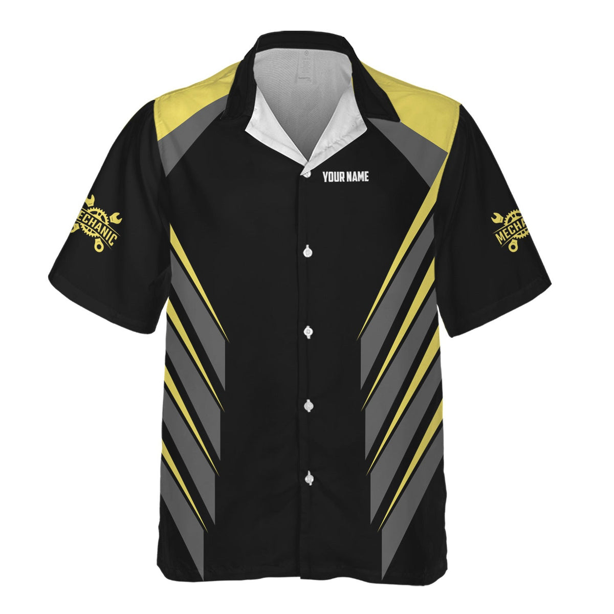Personalized Mechanic Shirt, Mechanic Caution Flying Tools And Offensive Language Likely, Mechanic Uniforms, Gift For Men