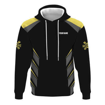 Personalized Mechanic Shirt, Mechanic Caution Flying Tools And Offensive Language Likely, Mechanic Uniforms, Gift For Men