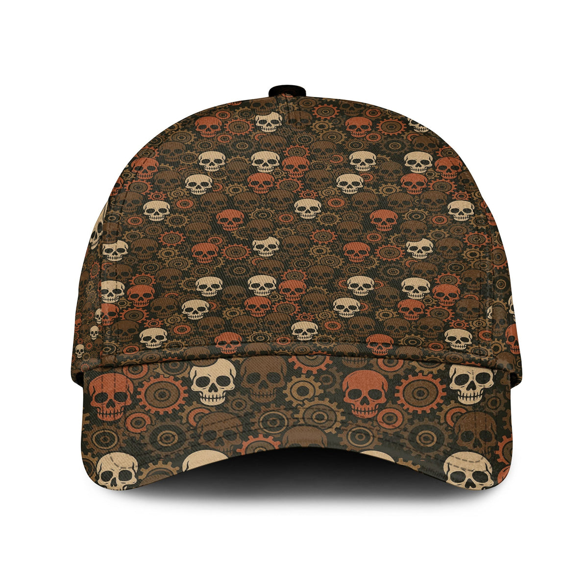 Personalized Mechanic Shirt, Skulls and Gears Pattern, All Over Printed, Gift For Men
