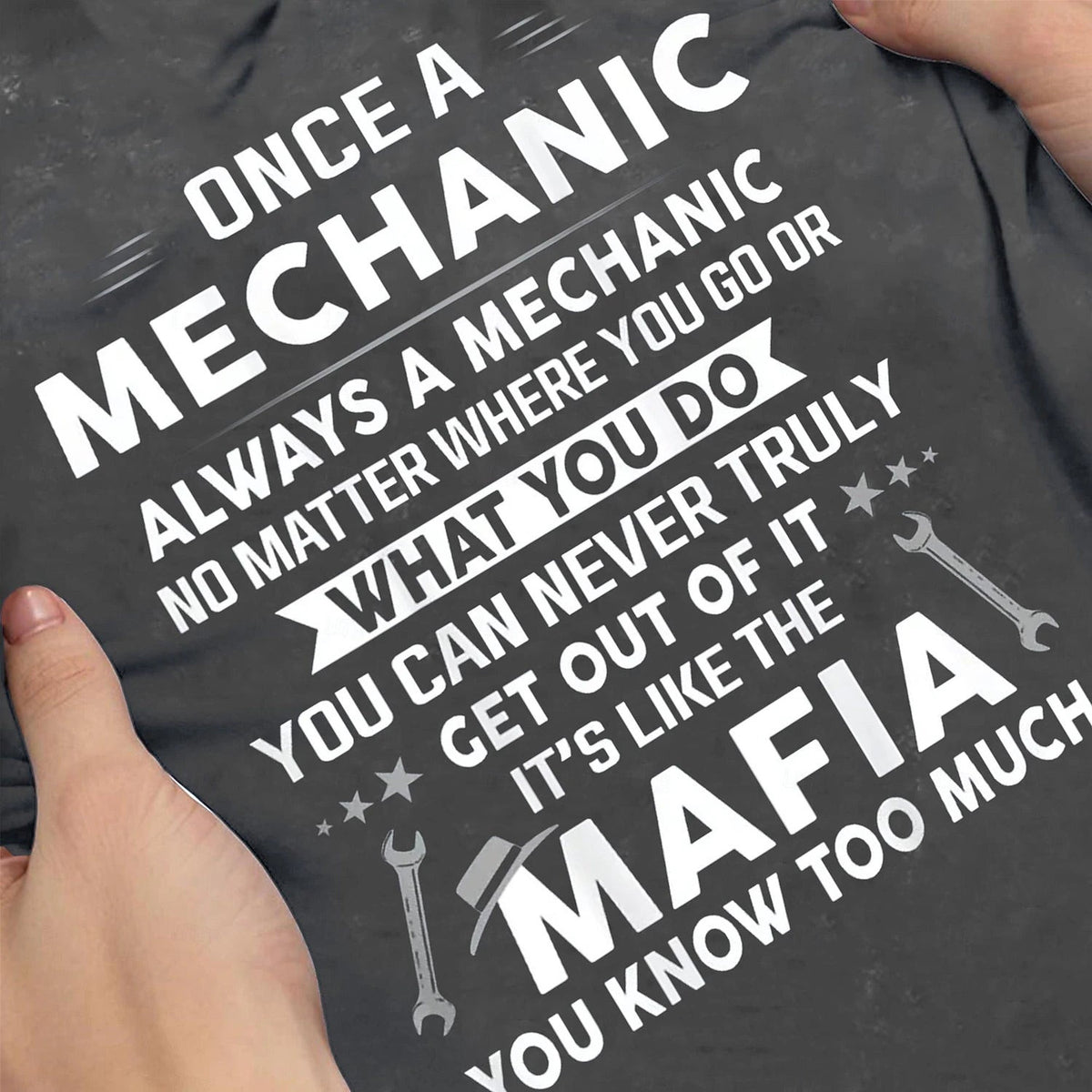 Funny Mechanic Shirt Once A Mechanic Always A Mechanic Vintage Black Shirt