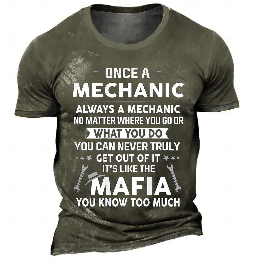 Funny Mechanic Shirt Once A Mechanic Always A Mechanic Vintage Black Shirt
