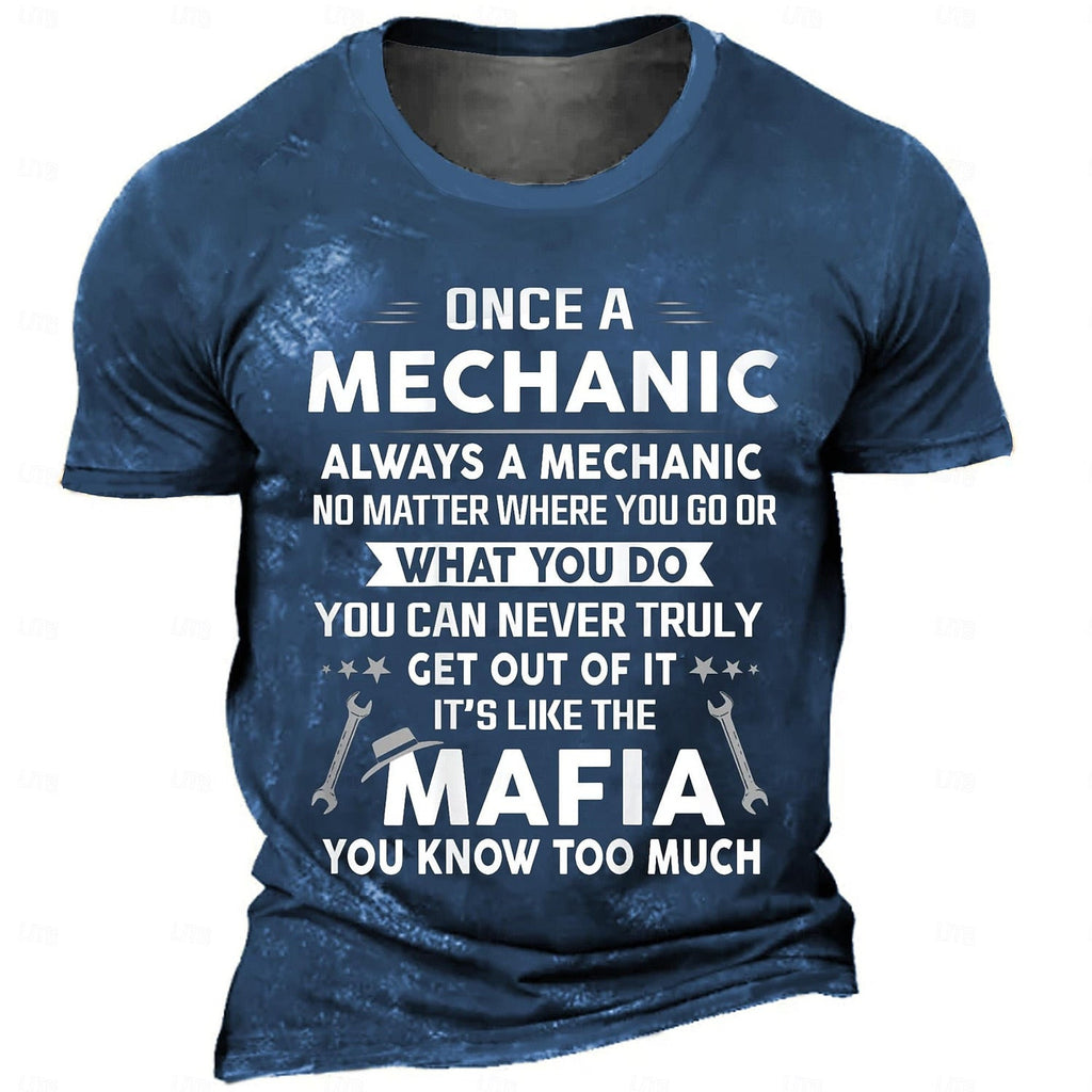 Funny Mechanic Shirt Once A Mechanic Always A Mechanic Vintage Black Shirt