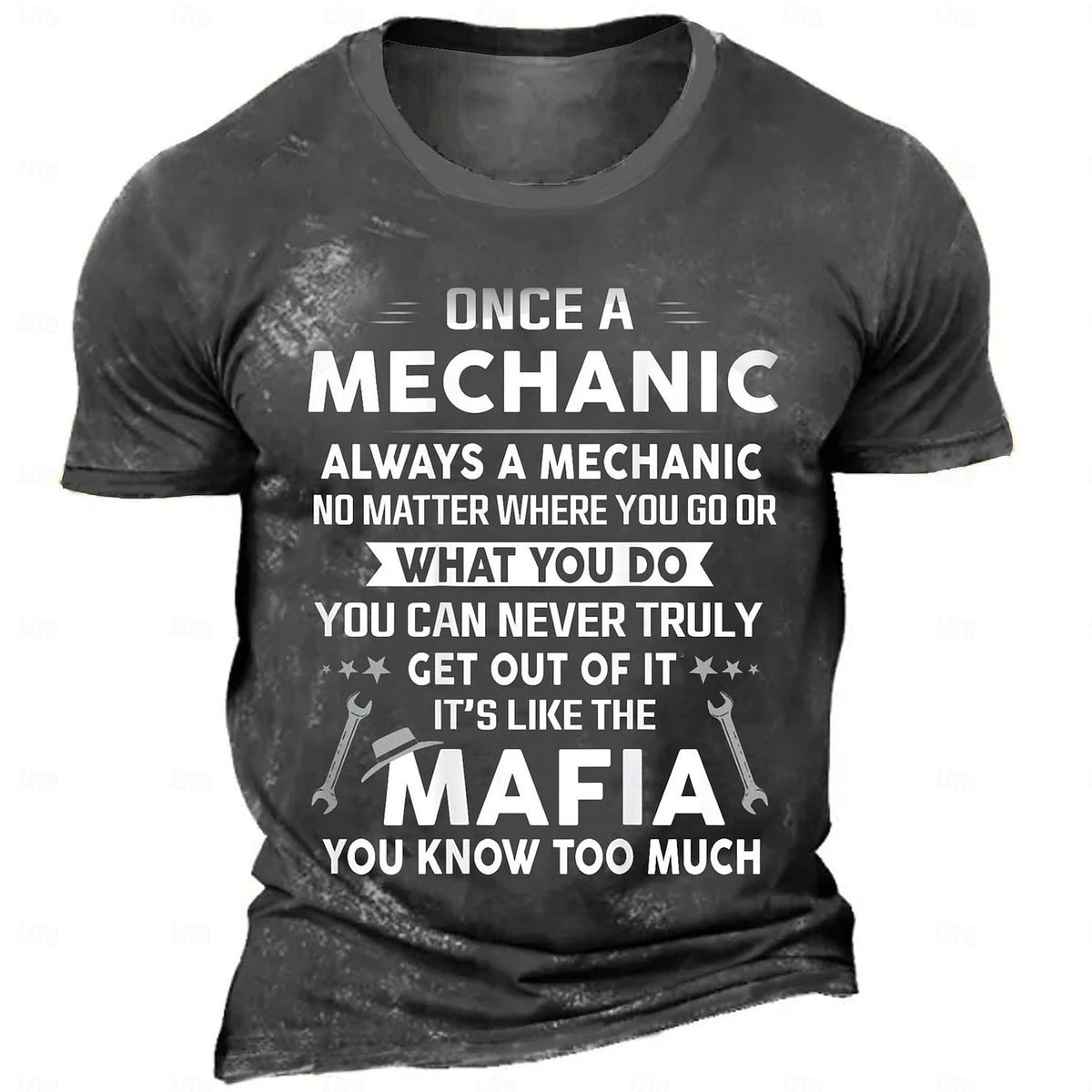 Funny Mechanic Shirt Once A Mechanic Always A Mechanic Vintage Black Shirt