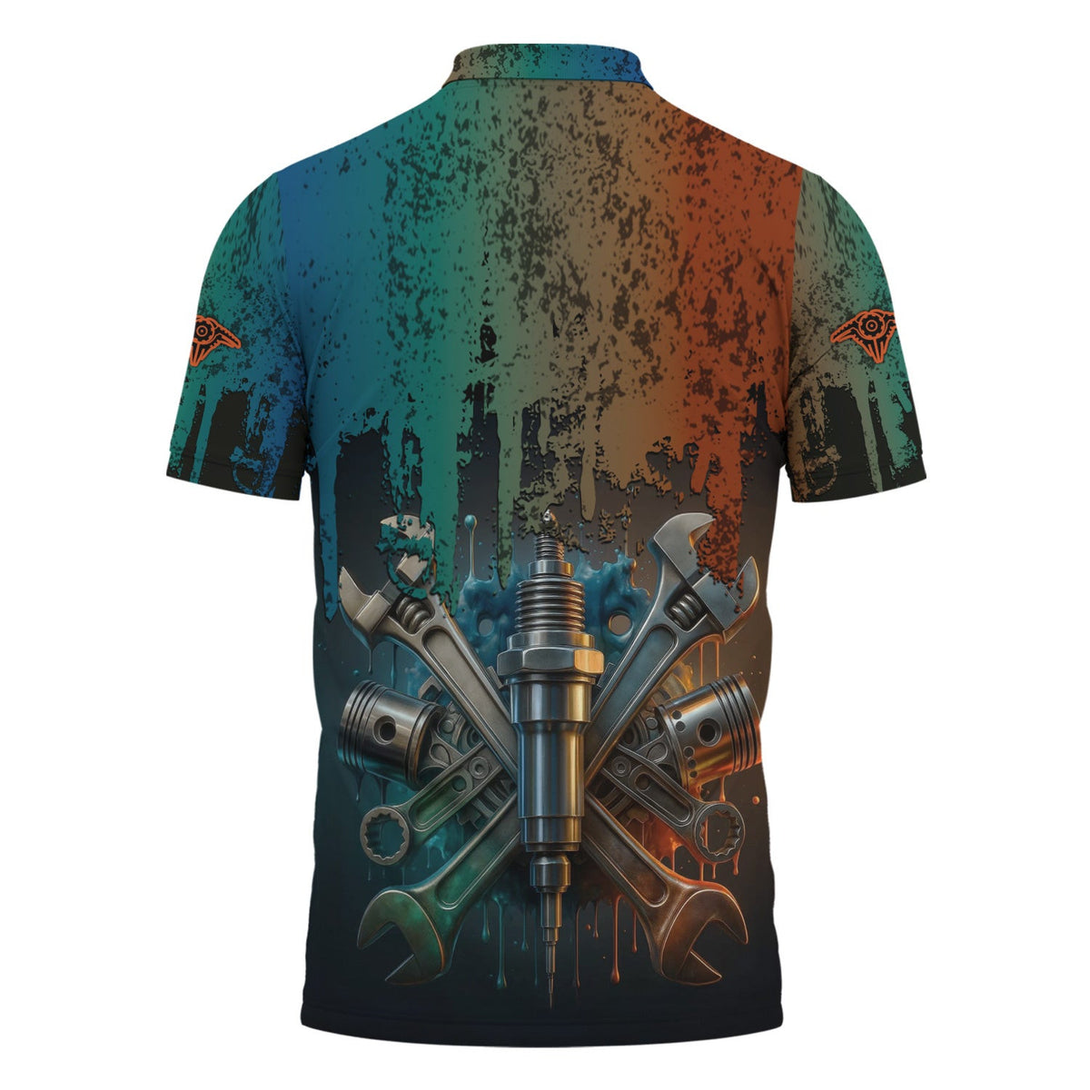 Personalized Mechanic Shirt, Colorful Wrenches Piston and Spark Plug Design, Gift For Men