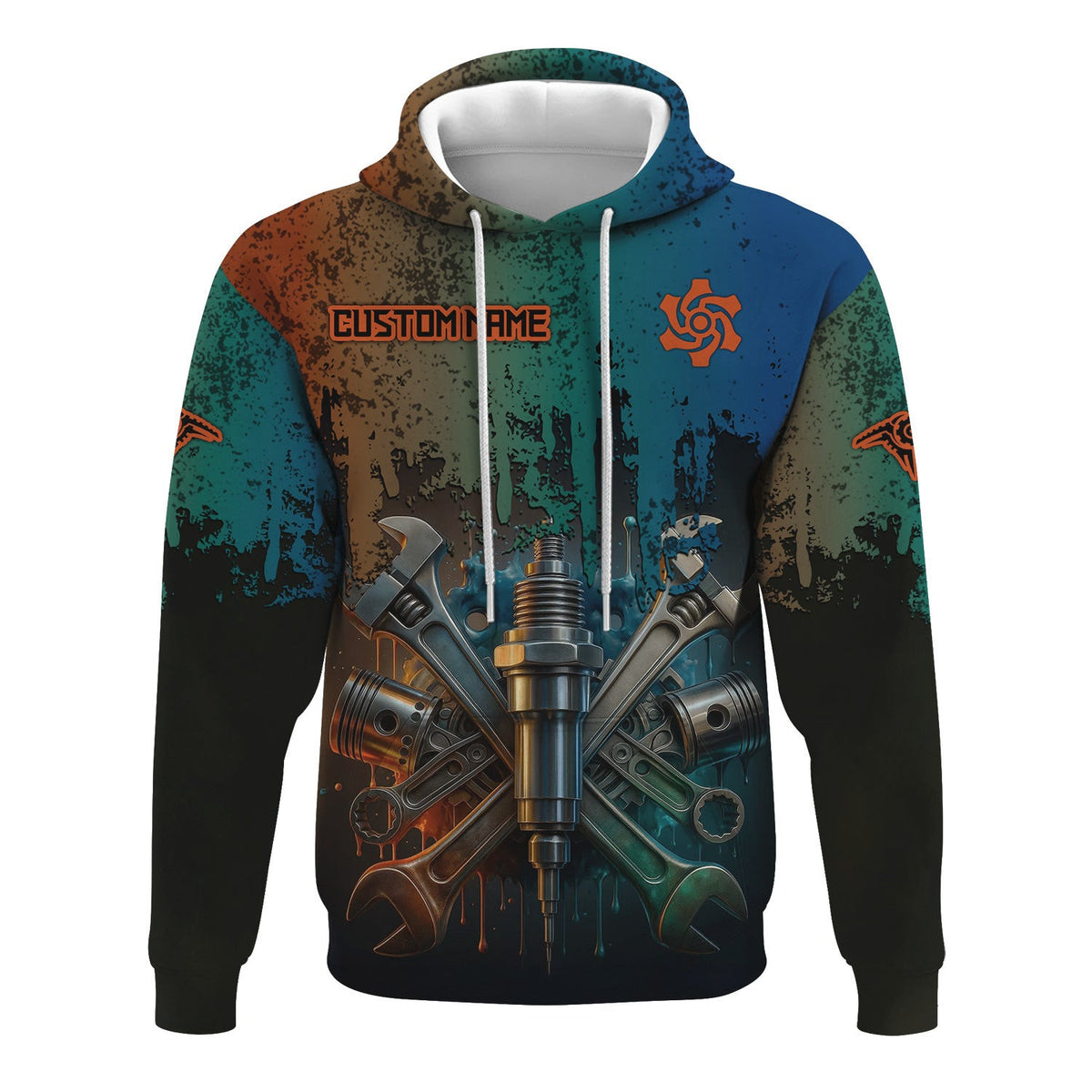 Personalized Mechanic Shirt, Colorful Wrenches Piston and Spark Plug Design, Gift For Men