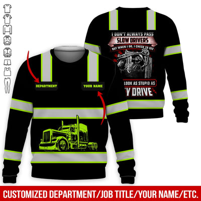 Custom Name Proud Trucker Uniform, Personalized Driver T-shirt for Trucking
