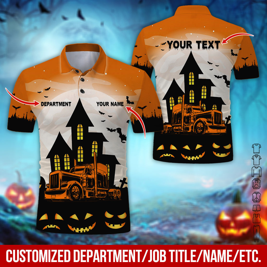 Personalized Name Trucker Halloween 3D Printed Clothes, Custom Driver Gear