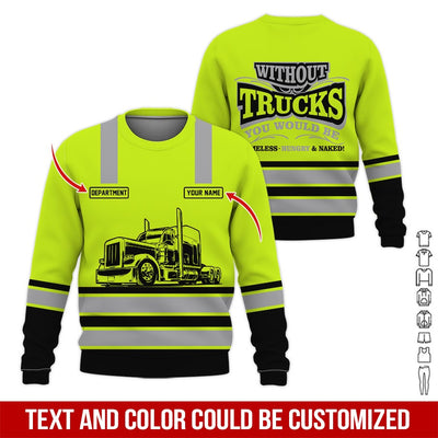 Custom Name Trucker Uniform, Personalized Truck Driver T-shirt for Men