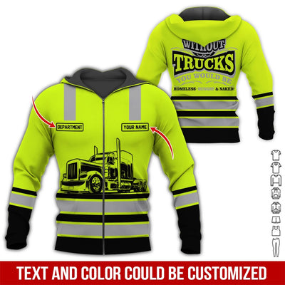 Custom Name Trucker Uniform, Personalized Truck Driver T-shirt for Men