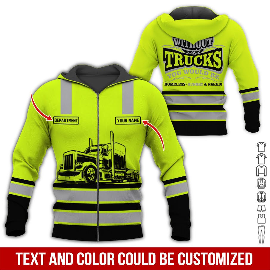 Custom Name Trucker Uniform, Personalized Truck Driver T-shirt for Men