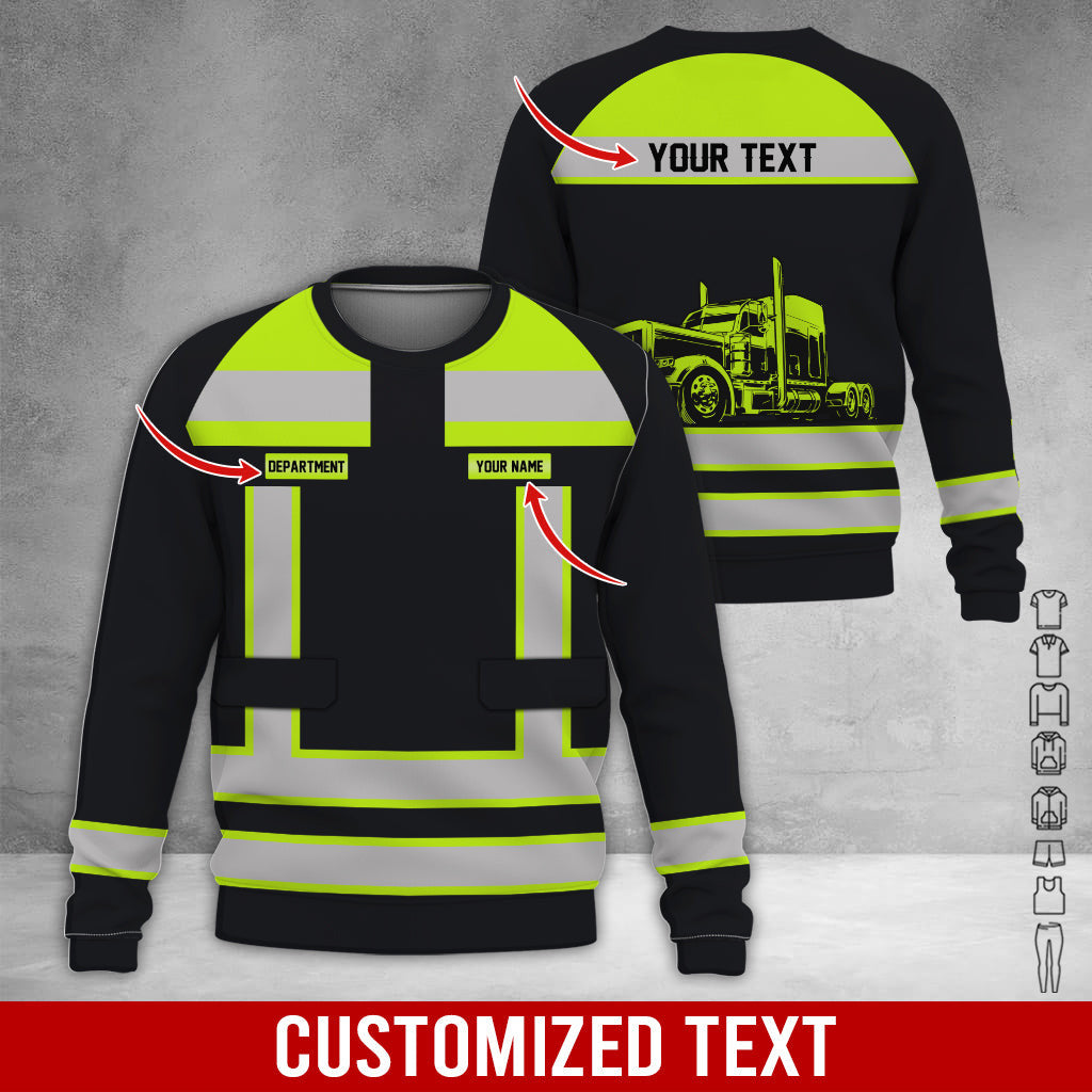 Personalized Truck Driver Shirt, Printed Graphic Trucker T-shirt, Fun Gift For Brother, Boyfriend, Or Friend Who Is A Proud Trucker