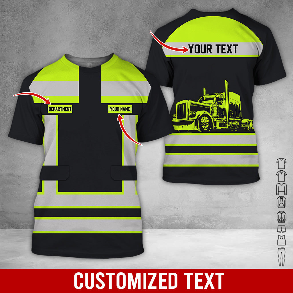 Personalized Truck Driver Shirt, Printed Graphic Trucker T-shirt, Fun Gift For Brother, Boyfriend, Or Friend Who Is A Proud Trucker
