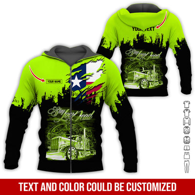 Custom Name and Text Semi Truck Uniform 3D Printed Clothes, Personalized Trucker T-shirt