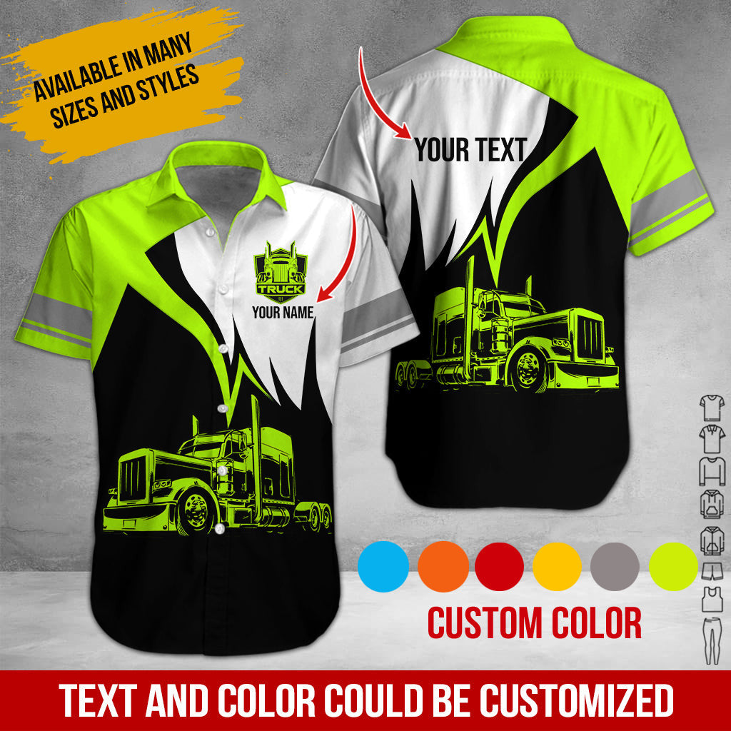 Custom Name Love Semi Truck Clothes, Personalized Trucker T-shirt