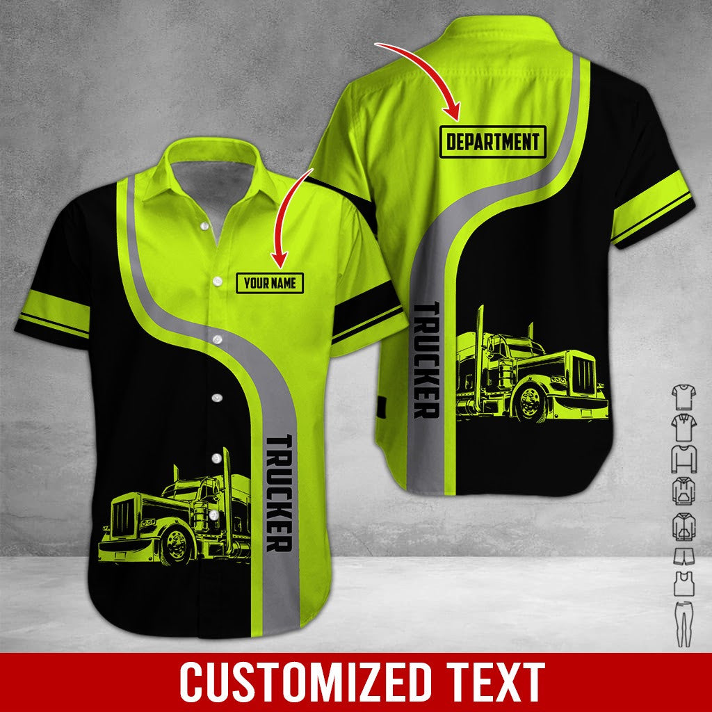 Custom Name Love Trucker Uniform Clothes, Personalized Truck T-shirt