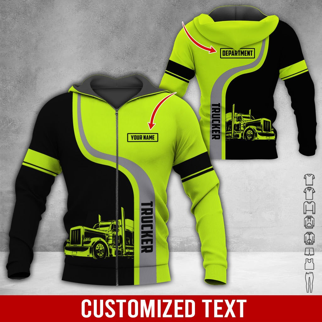Custom Name Love Trucker Uniform Clothes, Personalized Truck T-shirt