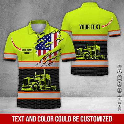 Custom Name Truck Driver Shirt, 3D Printed Pocket Design, Perfect Gift for Husband, Dad, or Grandpa Who Drives Trucks