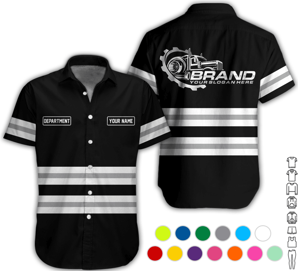 Trucker Shirt With Custom Name, Trucker Shirt In White, Trucker Gift For Anniversary, Birthday, Size S to 5XL