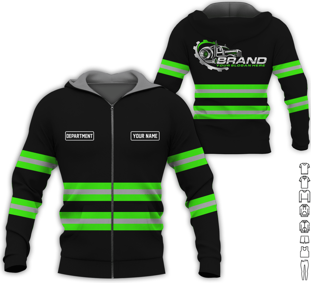 Trucker Shirt With Custom Name, Trucker Shirt In Green, Trucker Gift For Anniversary, Birthday, Size S to 5XL