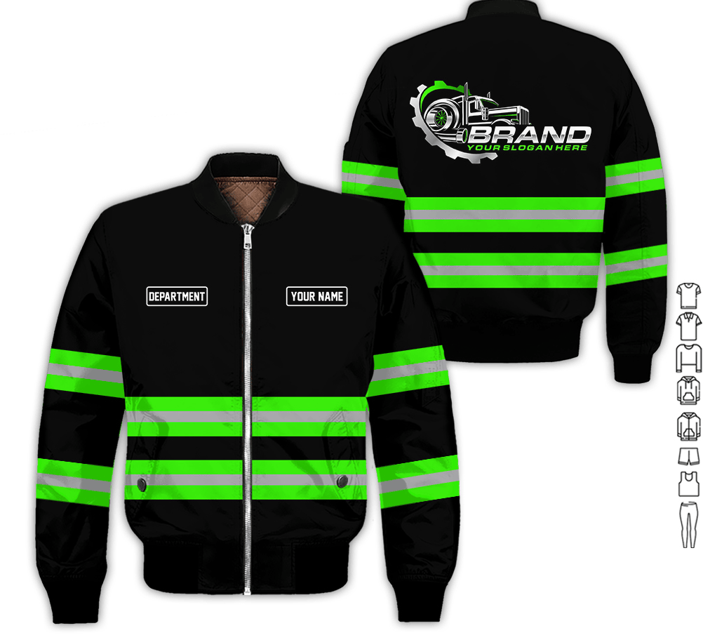 Trucker Shirt With Custom Name, Trucker Shirt In Green, Trucker Gift For Anniversary, Birthday, Size S to 5XL