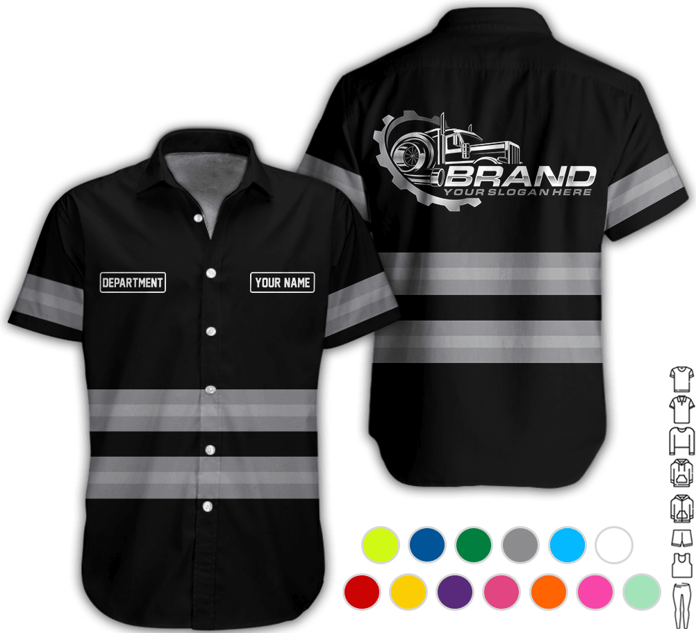 Trucker Shirt With Custom Name, Trucker Shirt In Gray, Trucker Gift For Anniversary, Birthday, Size S to 5XL