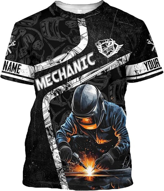 Custom Mechanic Shirts for Men, Mechanic Shirt Gifts for Mechanical Man on Labor Day, Mechanic Labor Rates T-Shirt Hoodie