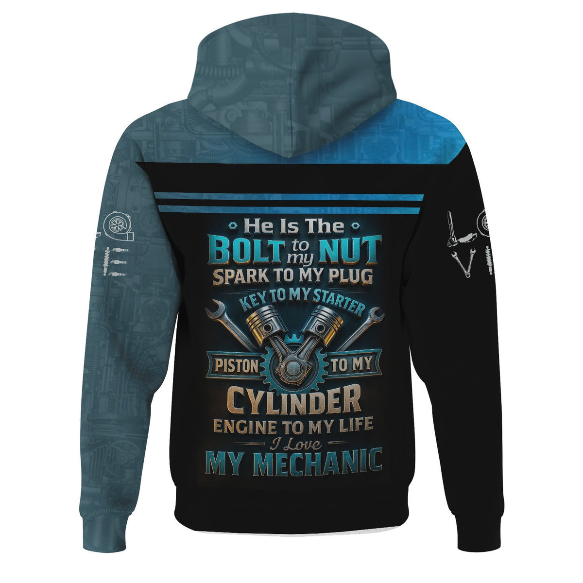 Personalized T-Shirt He Is The Bolt To My Nut, Funny Mechanic Couple Gift, Auto Mechanic Gift For Boyfriend Or Husband