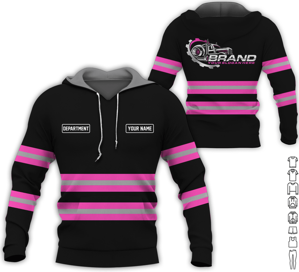 Trucker Shirt With Custom Name, Trucker Shirt In Pink, Trucker Gift For Anniversary, Birthday, Size S to 5XL