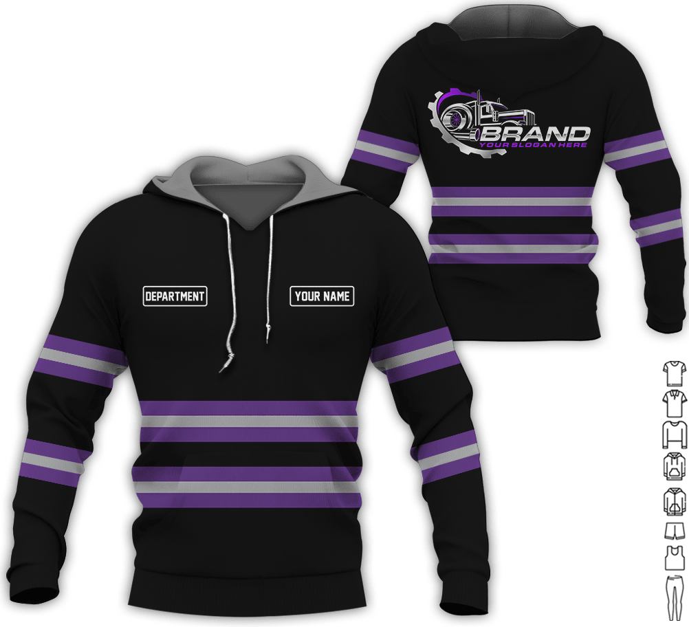 Trucker Shirt With Custom Name, Trucker Shirt In Purple, Trucker Gift For Anniversary, Birthday, Size S to 5XL