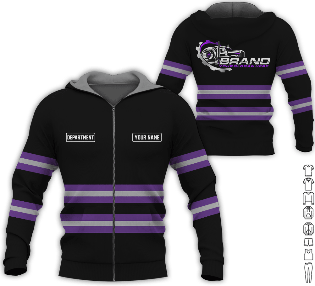 Trucker Shirt With Custom Name, Trucker Shirt In Purple, Trucker Gift For Anniversary, Birthday, Size S to 5XL