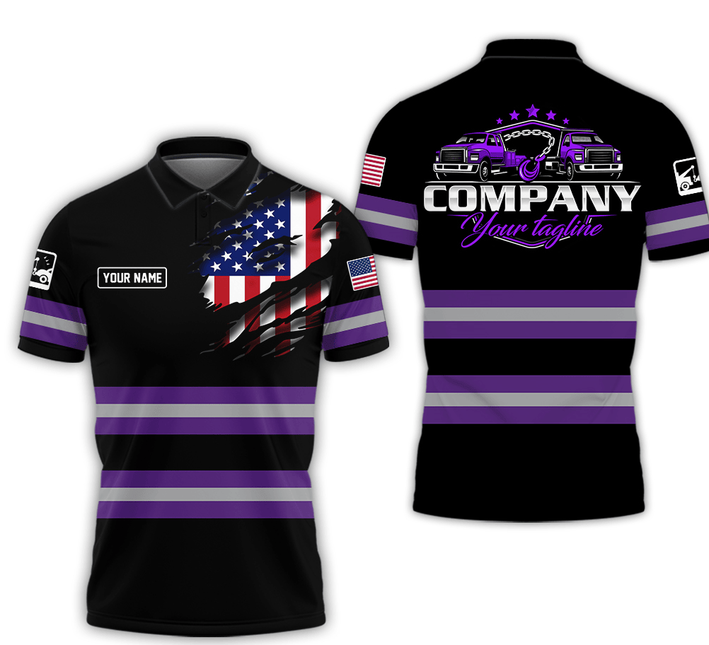 Custom Name Purple Shirt for Husband, Truck Driver, Long Haul CDL Gift, Diesel Mechanic Shirt, Apparel Trucker