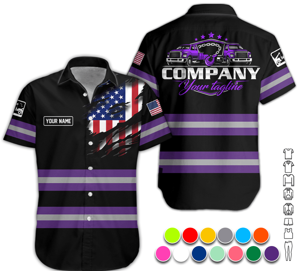 Custom Name Purple Shirt for Husband, Truck Driver, Long Haul CDL Gift, Diesel Mechanic Shirt, Apparel Trucker